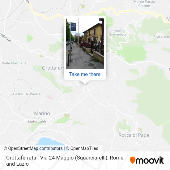 Grottaferrata - 24 May Street (Squarciarelli) map