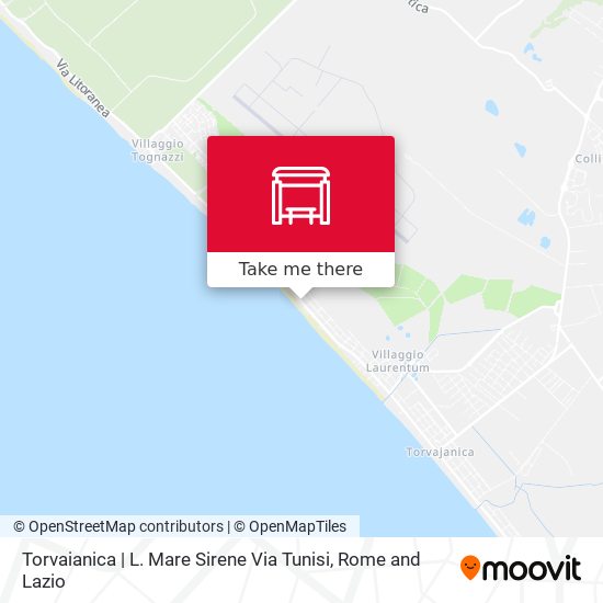 Torvaianica | L. Mare Sirene Via Tunisi map