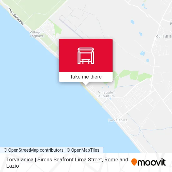 Torvaianica | Sirens Seafront Lima Street map