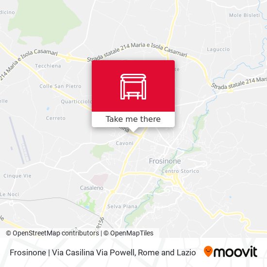 Frosinone | Via Casilina Via Powell map