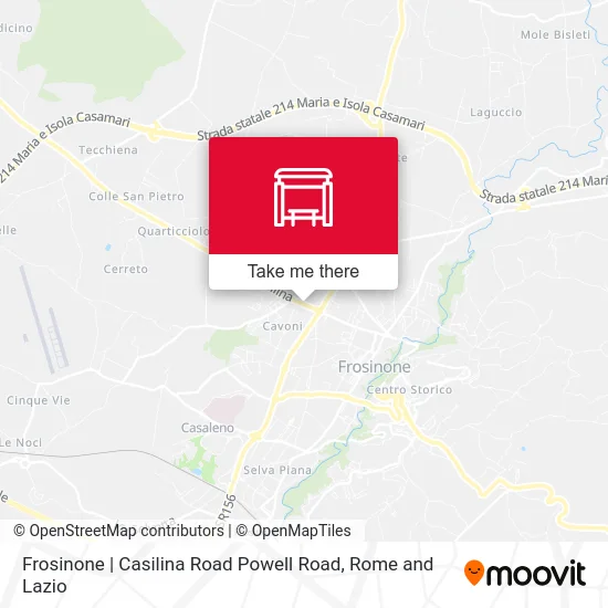 Frosinone | Casilina Road Powell Road map