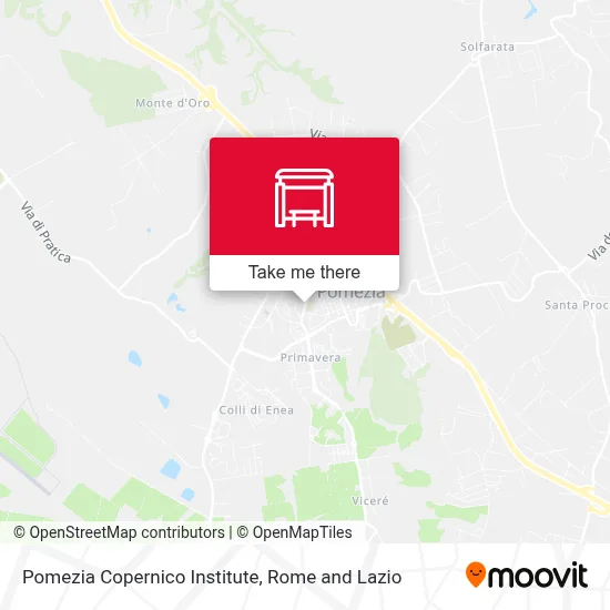 Pomezia Copernico Institute map