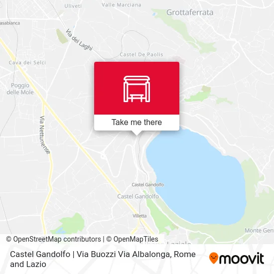 Castel Gandolfo | Buozzi Road Albalonga Road map