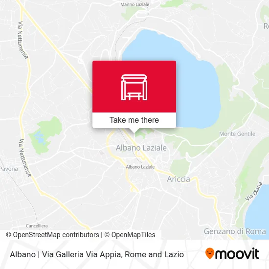 Albano | Gallery Road Appian Way map