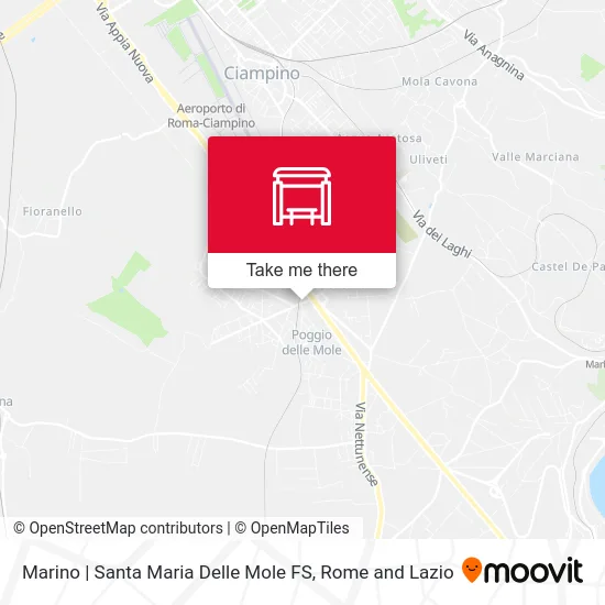 Marino | Santa Maria Delle Mole Station map