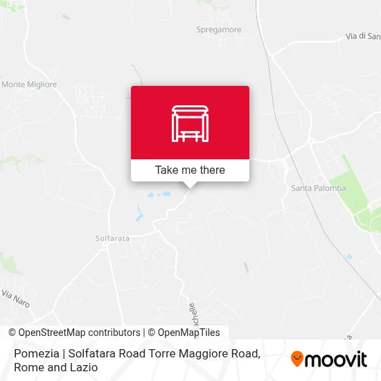 Pomezia | Solfatara Road Torre Maggiore Road map