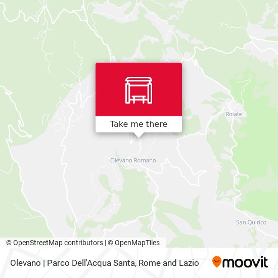 Olevano | Parco Dell'Acqua Santa map
