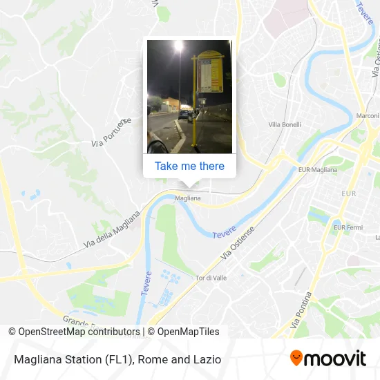 Magliana Station (FL1) map