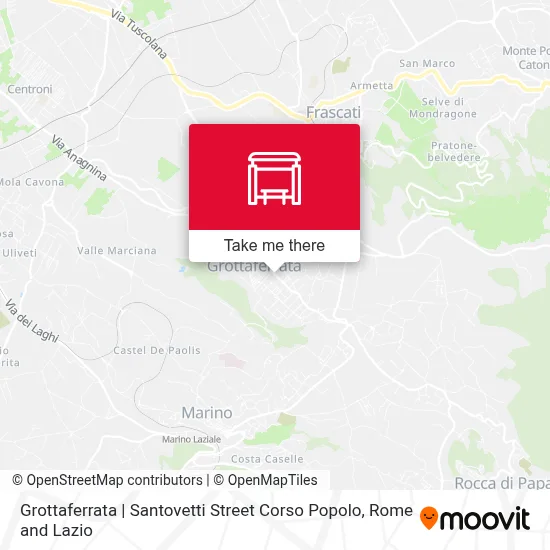 Grottaferrata | Santovetti Street Corso Popolo map