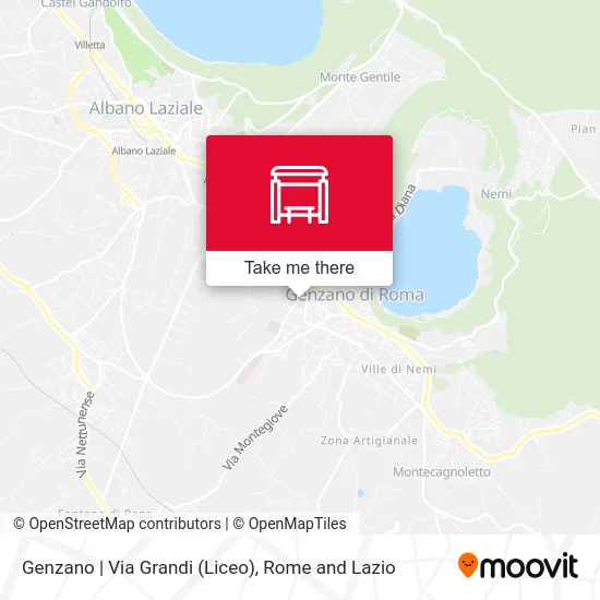 Genzano | Via Grandi (Liceo) map