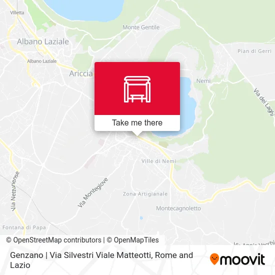 Genzano | Silvestri Street Matteotti Avenue map