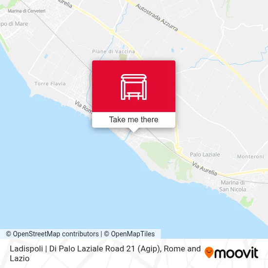 Ladispoli | Di Palo Laziale Road 21 (Agip) map
