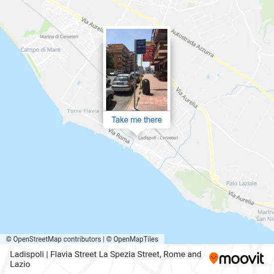 Ladispoli | Flavia Street La Spezia Street map