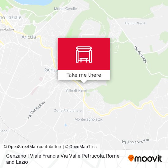 Genzano | Viale Francia Via Valle Petrucola map