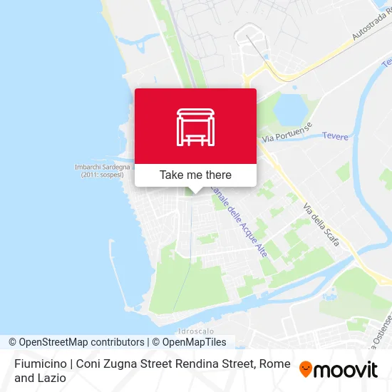 Fiumicino | Coni Zugna Street Rendina Street map