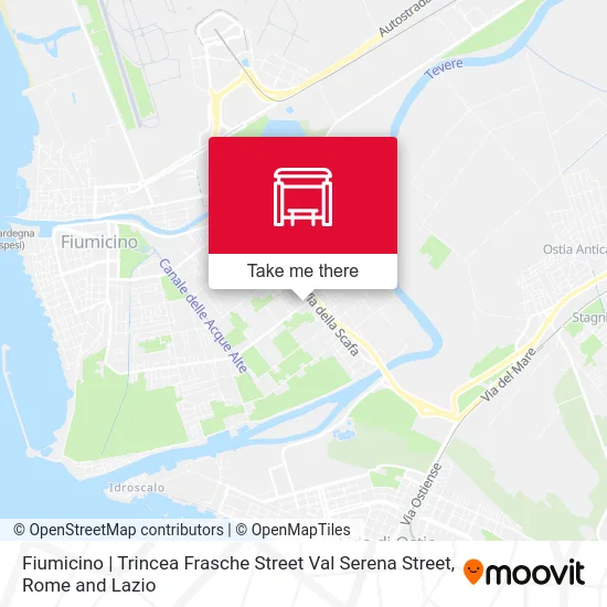 Fiumicino | Trincea Frasche Street Val Serena Street map