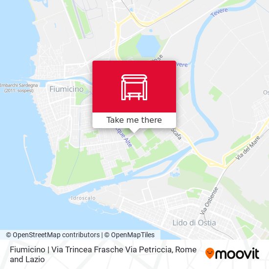 Fiumicino | Via Trincea Frasche Via Petriccia map