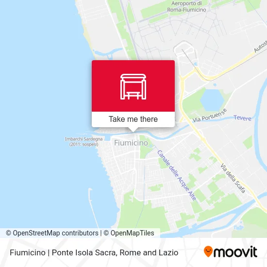 Fiumicino | Isola Sacra Bridge map