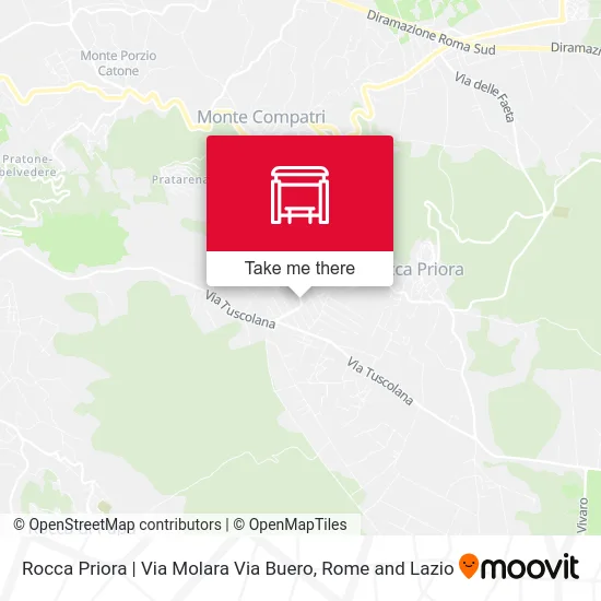 Rocca Priora | Molara Street Buero Street map