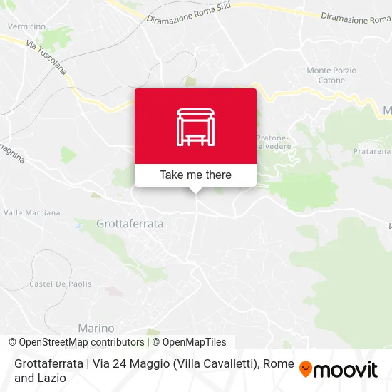 Grottaferrata via 24 Maggio (Villa Cavalletti) map
