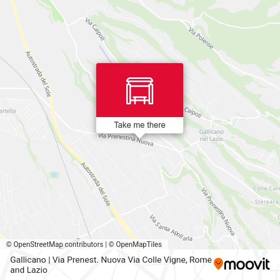 Gallicano | Via Prenest. Nuova Via Colle Vigne map