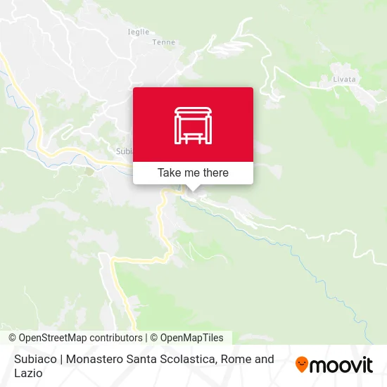Subiaco | Monastero Santa Scolastica map