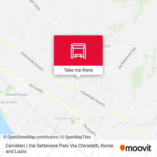 Cerveteri | Settevene Palo Road Chirieletti Road map
