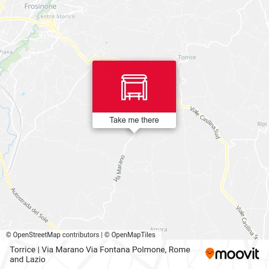 Torrice | Marano Street Fontana Polmone Street map