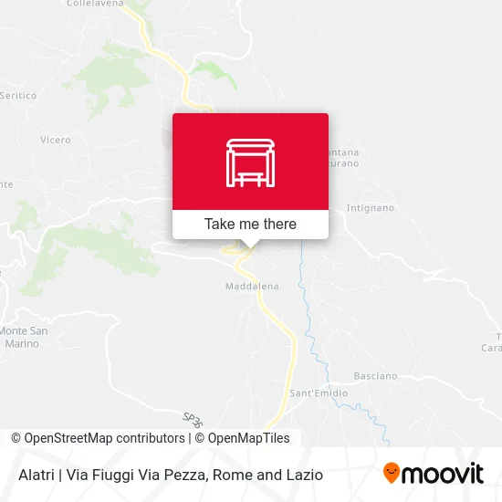 Alatri | Via Fiuggi Via Pezza map