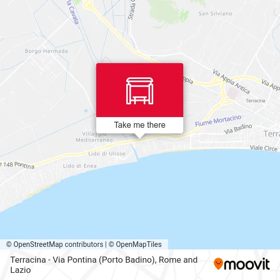 Terracina - Via Pontina (Porto Badino) map