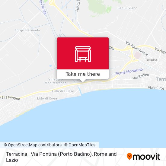 Terracina | Via Pontina (Porto Badino) map