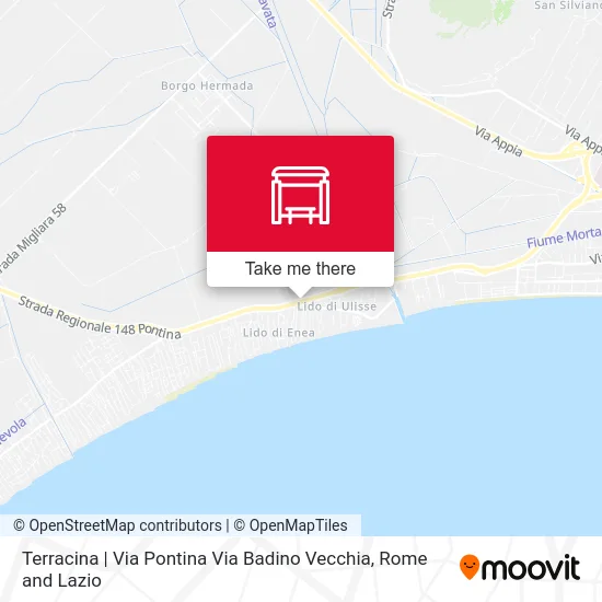 Terracina | Pontina Road Old Badino Street map