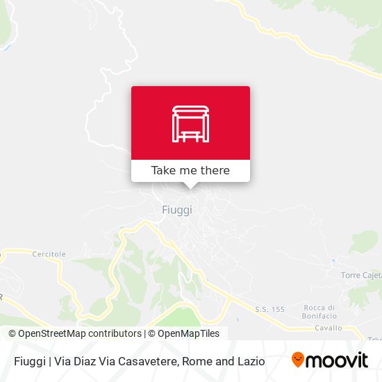Fiuggi | Via Diaz Via Casavetere map