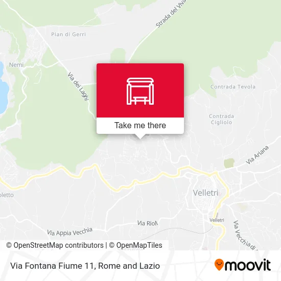 Fontana Fiume Road 11 map