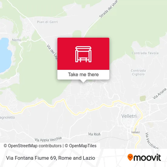 Fontana Fiume Street 69 map