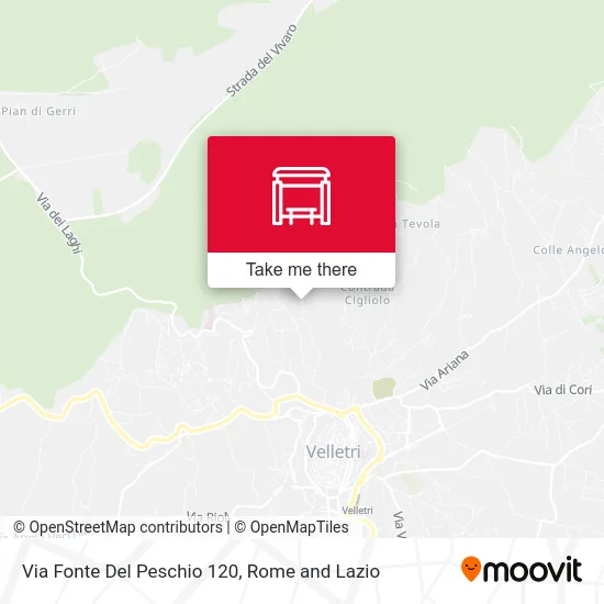 Via Fonte Del Peschio 120 map