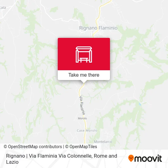 Rignano | Flaminia Street Colonnelle Street map