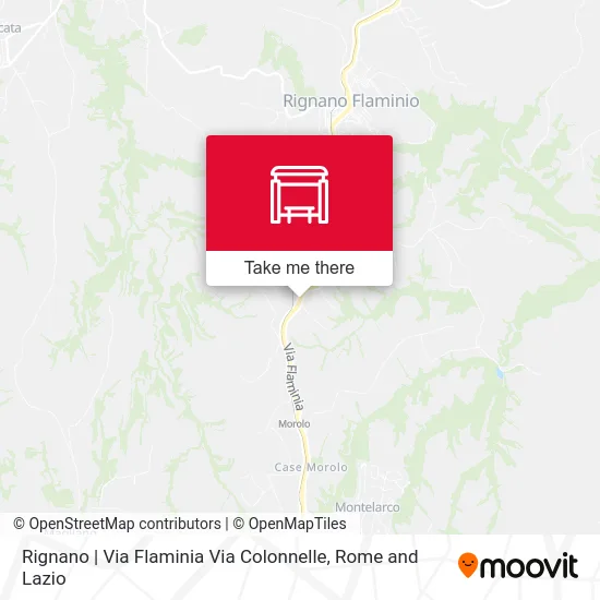 Rignano | Via Flaminia Via Colonnelle map