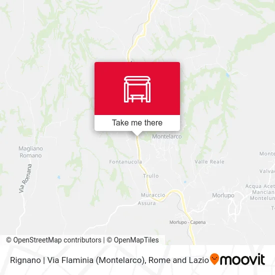 Rignano | Via Flaminia (Montelarco) map