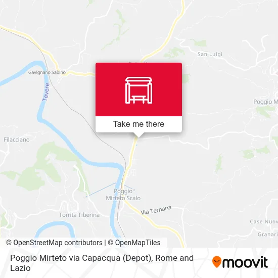 Poggio Mirteto via Capacqua (Depot) map