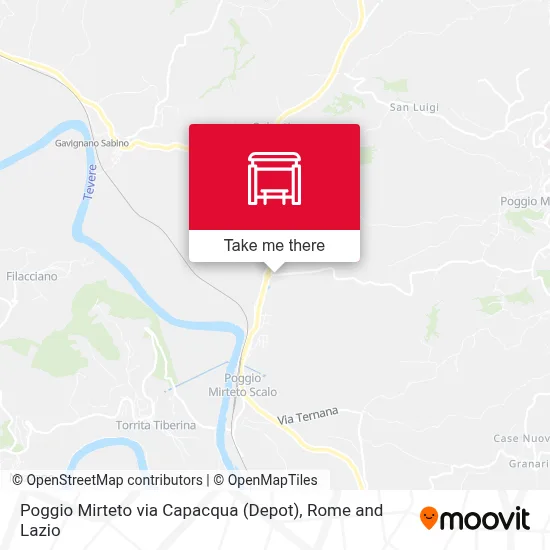 Poggio Mirteto via Capacqua (Depot) map