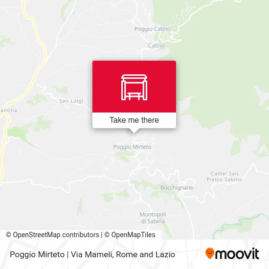 Poggio Mirteto via Mameli map