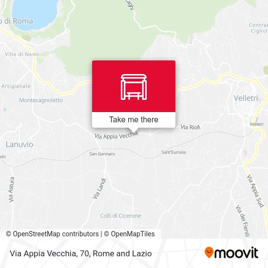 Old Appian Way, 70 map