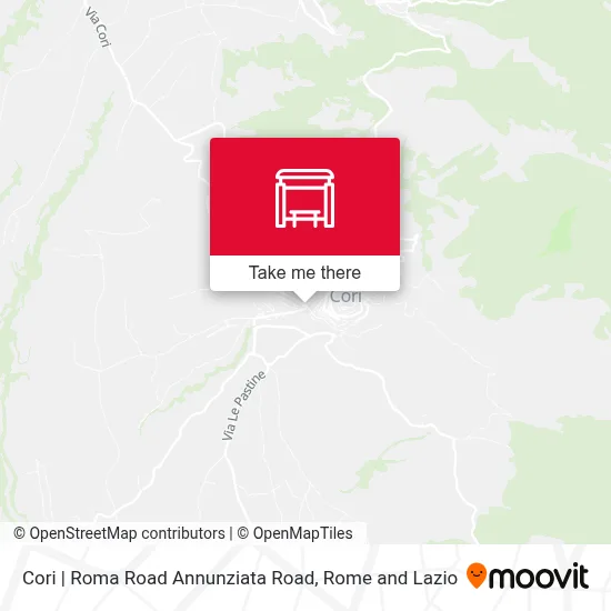 Cori | Roma Road Annunziata Road map