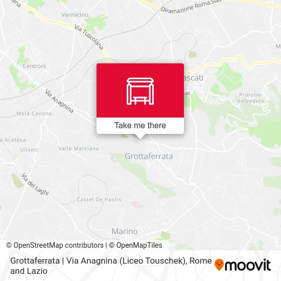 Grottaferrata | Via Anagnina (Touschek High School) map