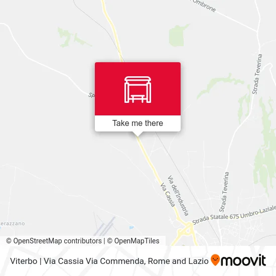 Viterbo via Cassia via Commenda map