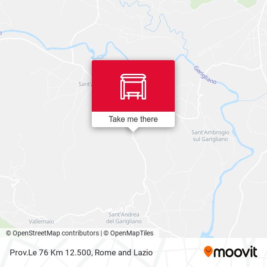 Prov.Le 76 Km 12.500 map