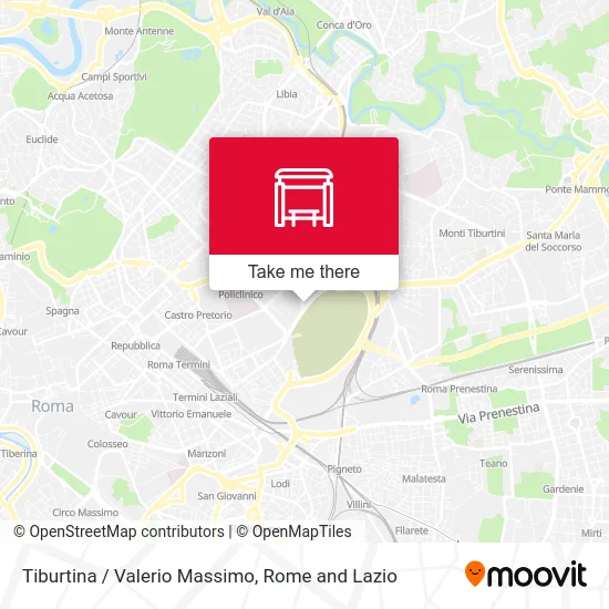 Tiburtina / Valerio Massimo map