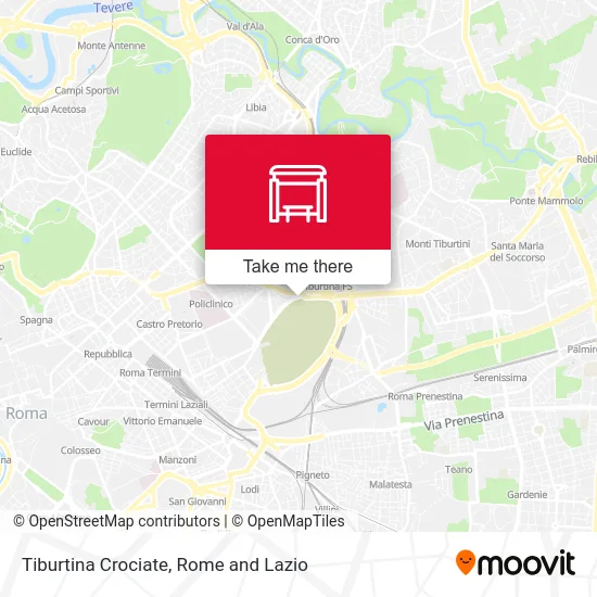 Tiburtina Crociate map