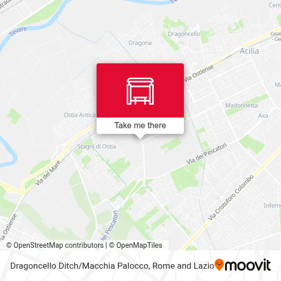 Dragoncello Ditch / Macchia Palocco map